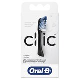 Oral-B Clic Toothbrush Replacement Brush Heads, Black, 2 Count, thumbnail image 1 of 1