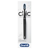 Oral-B Clic Manual Toothbrush, Matte Black, with 1 Replaceable Brush Head and Magnetic Holder, thumbnail image 1 of 1