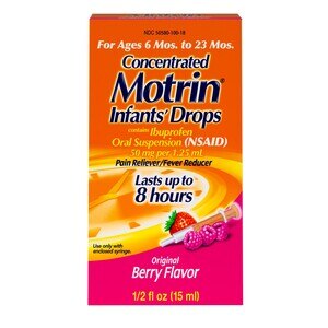 Concentrated Motrin Infants' Drops Reliever/Fever Reducer, Original Berry Flavor, 0.5 OZ