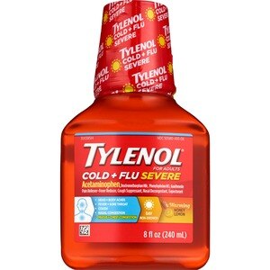 Tylenol Cold + Flu Severe Flu Medicine, Honey Lemon Flavor, 8 fl. OZ