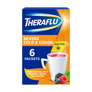 Theraflu Daytime Severe Cold & Cough Packets, Berry