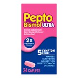 Pepto Bismol Caplets Ultra for Nausea, Heartburn, Indigestion, Upset Stomach, and Diarrhea Relief 24 CT, thumbnail image 1 of 1