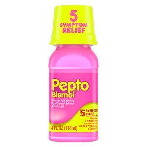 Pepto Bismol Liquid for Nausea, Heartburn, Indigestion, Upset Stomach, and Diarrhea Relief, Original Flavor