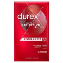 Durex Extra Sensitive Thin Reg Fit Latex Condoms Lubricated