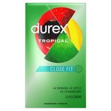 Durex Tropical Flavored&Colored UltraFine Latex Condoms Lube, thumbnail image 1 of 1