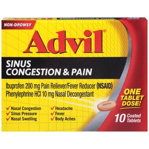 Advil Sinus Congestion & Pain, 10CT