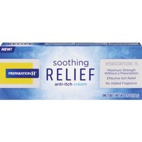 Preparation H Soothing Relief Anti-Itch Cream, 1 Tube, 0.9 Ounces, Cream with Hydrocortisone for Butt Itch Relief