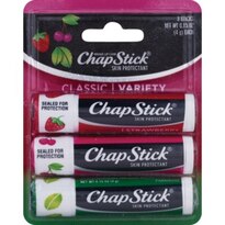 ChapStick Lip Moisturizer Skin Protectant Lip Balm Tube, Cool Mint, 3 CT