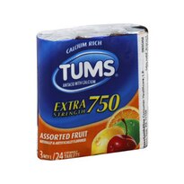 Tums Extra Strength Antacid with Calcium Assorted Fruit Chewable Tablets