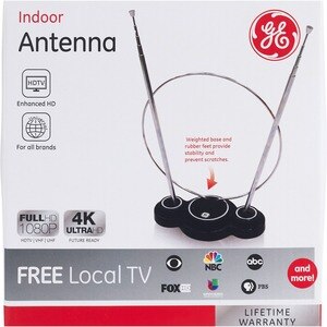 GE VHF/UHF/FM TV Antenna, For TVs And FM Stereos