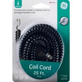 GE Coil Cord, 25' Black, thumbnail image 2 of 3