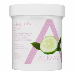 Almay Oil Free Gentle Eye Makeup Remover Pads, Hypoallergenic, Cruelty Free, Fragrance Free, Opthamologist Tested, 80CT