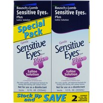 Bausch & Lomb Sensitive Eyes Plus Saline Solution Special Pack