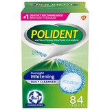 Polident Overnight Whitening Antibacterial Denture Cleanser Effervescent Tablets, 84 CT, thumbnail image 1 of 1