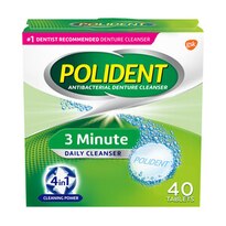 Polident Antibacterial Denture Cleaner Tablets 3-Minute Mint