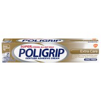 Super Poligrip Extra Care Zinc Free Denture Adhesive Cream, 2.2 OZ