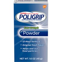 Super Poligrip Extra Strength Denture Adhesive Powder, 1.6 OZ