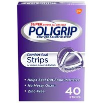 Super Poligrip Comfort Seal Denture Adhesive Strips, 40 Count