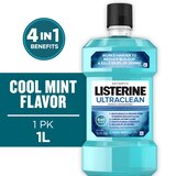 Listerine Ultraclean Oral Care Antiseptic Mouthwash, Cool Mint, thumbnail image 1 of 1