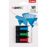 Emtec USB Slide Flash Drive 2.0, 3 Pack, thumbnail image 1 of 1