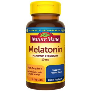 Nature Made Extra Strength Melatonin Sleep Aid Supplement 10 mg Tablets, 70 CT