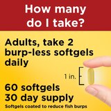 Nature Made Fish Oil Burp-Less 1200mg/360mg Omega-3 Softgels, thumbnail image 4 of 4