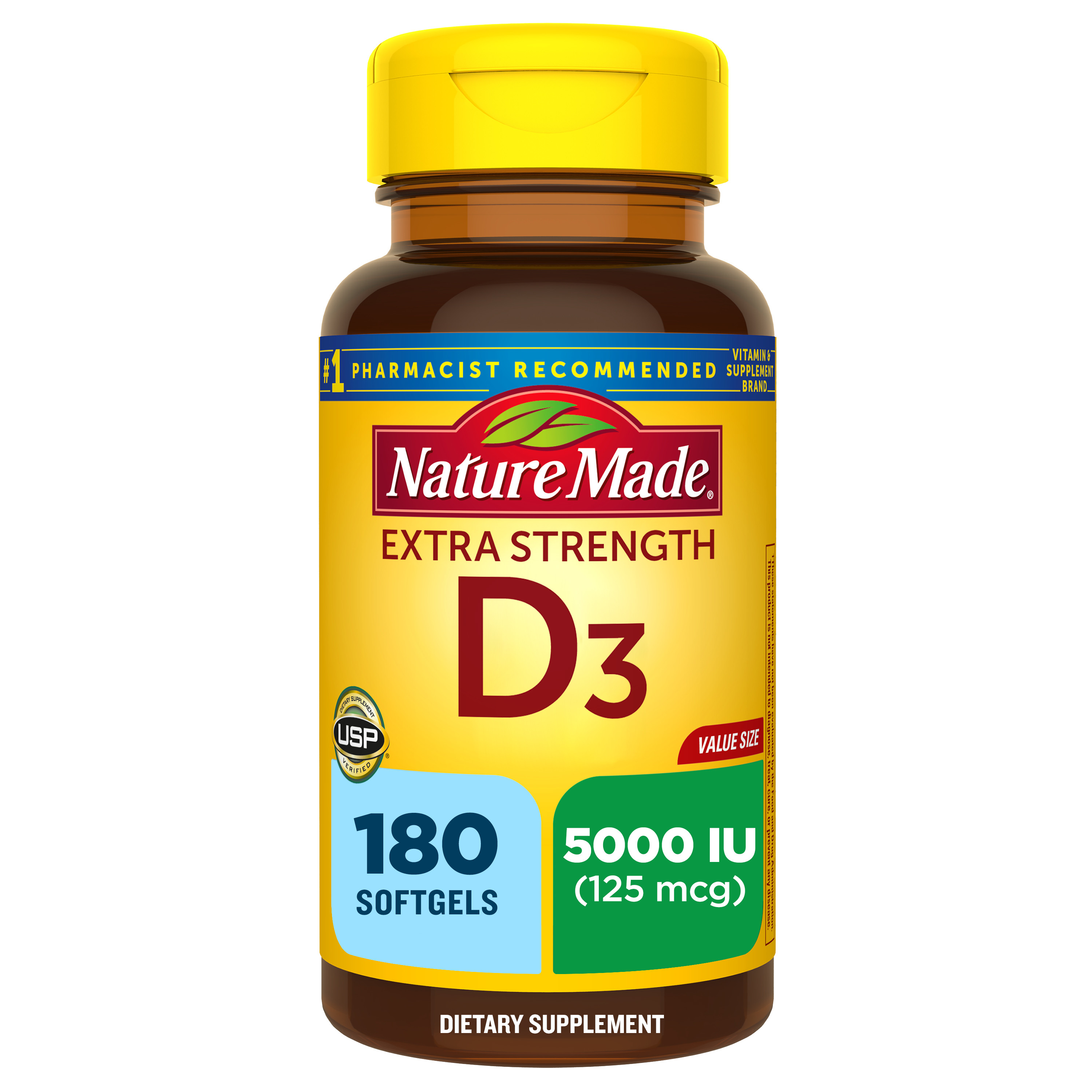 Nature Made Vitamin D 5000 I.U. Softgels