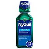 Vicks NyQuil, Nighttime Cold & Flu Symptom Relief, Relives Aches, Fever, Sore Throat, Sneezing, Runny Nose, Cough, 12 Fl OZ, Original Flavor, thumbnail image 1 of 1