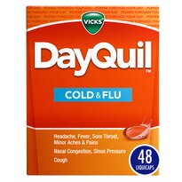 Vicks DayQuil Cold & Flu Multi-Symptom Relief LiquiCaps 48 Count