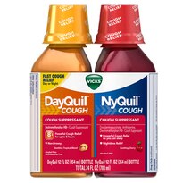 Vicks DayQuil and NyQuil Cough Relief Liquid Convenience Pack 2 x 12 Fl OZ