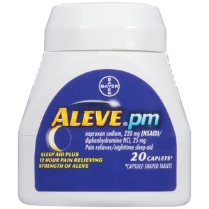 Aleve PM Caplets with Naproxen Sodium, 220mg (NSAID) Pain Reliever/Fever Reducer