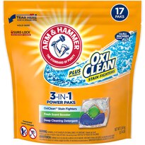 Arm & Hammer Plus OxiClean 3-In-1 Power Paks, 17 CT