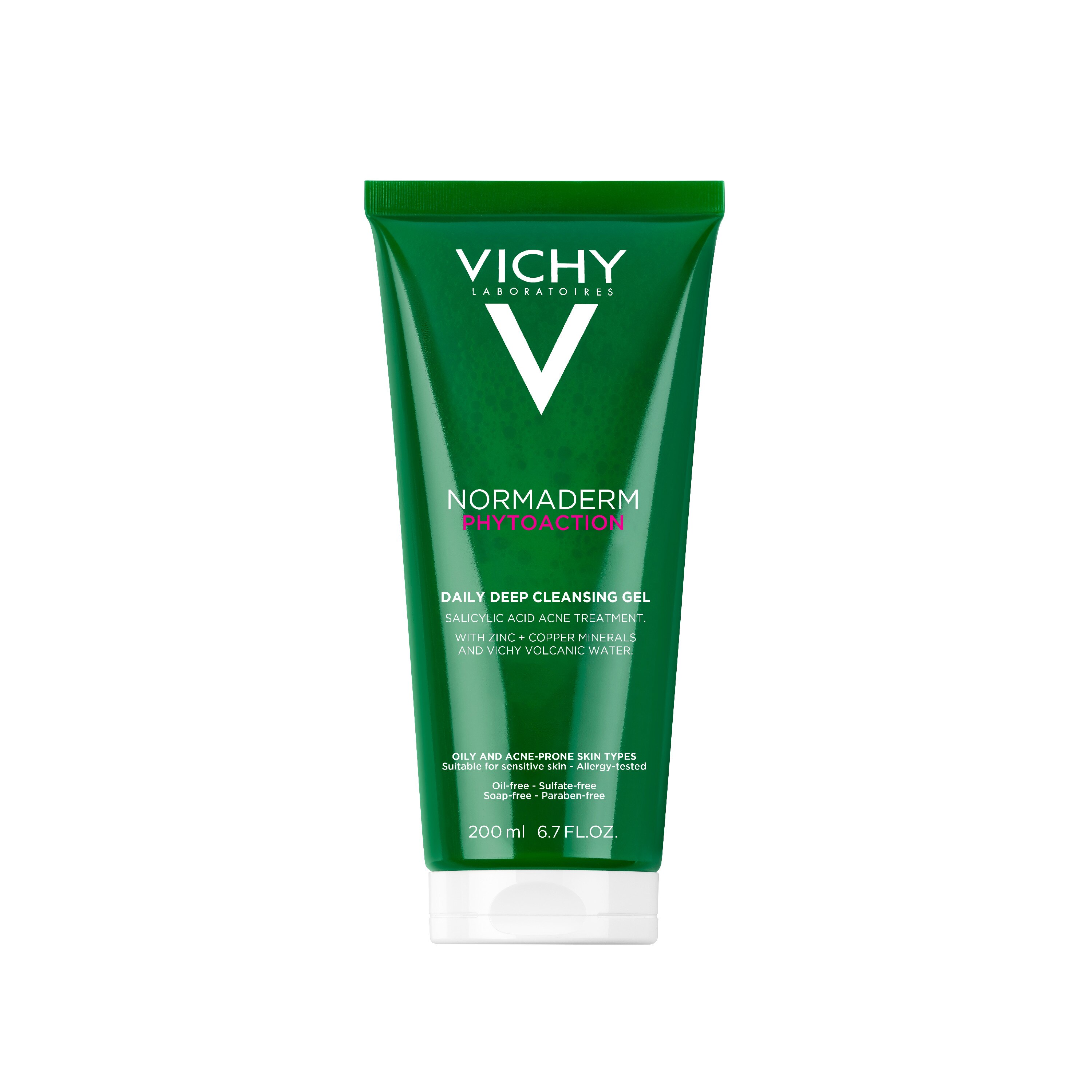 Vichy Noramderm Acne Cleanser for Oily Skin, Face Wash with Salicylic Acid, 6.76 OZ