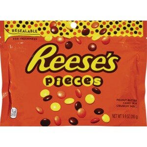 Reese's Pieces Peanut Butter Candy Resealable Bag, 10.5 OZ