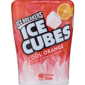 Ice Breakers Ice Cubes Gum Cool Orange, 3.24 OZ