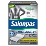 Salonpas Lidocaine Gel Patches, 6 CT, thumbnail image 1 of 1