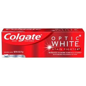 Colgate OPTIC WHITE STAIN FIGHTER Toothpaste Clean Mint 1Pk