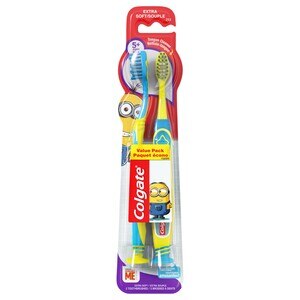 Colgate Kids Extra Soft Toothbrush with Suction Cup, 2 CT - Minions