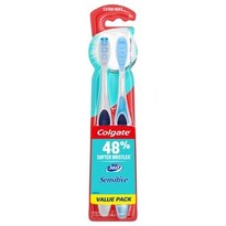 Colgate 360 Enamel Health Extra Soft Toothbrush for Sensitive Teeth - 2 CT