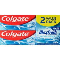 Colgate Max Fresh Whitening Anticavity Fluoride Toothpaste with Breath Strips, Cool Mint