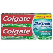 Colgate Max Fresh with Whitening Toothpaste Clean Mint, 6 OZ, 2CT