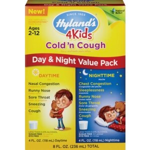 Hyland's 4 Kids Cold 'n Cough Day and Night Value Pack 4 OZ, 2CT