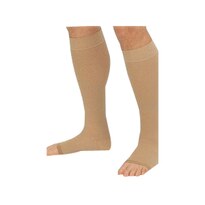 Jobst Relief Open Toe Knee High Extra Firm Compression Stockings Beige, 1 PR