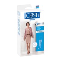 JOBST Opaque Thigh High Open Toe 15-20 mmHg Compression Stockings with Silicone Dot Band, Natural