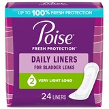 Poise Daily Incontinence Panty Liners, Very Light Absorbency, Long, 24 Count, thumbnail image 1 of 1