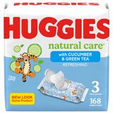 HUGGIES Refreshing Clean Baby Wipes, Disposable Soft Pack (3-Pack, 168 Sheets Total), Scented, Alcohol-free, Hypoallergenic, thumbnail image 1 of 1
