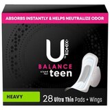 U by Kotex Ultra Thing Teen Pads, with Wings, Unscented, Extra Absorbency, thumbnail image 1 of 1