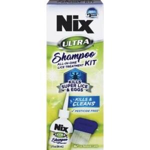 Nix Ultra Shampoo Lice Treatment, Kills Super Lice & Eggs, 4 fl OZ