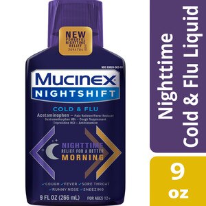 Mucinex Nightshift Cold & Flu Liquid 9 fl. oz.