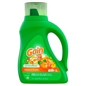 Gain Aroma Boost Liquid Laundry Detergent, Island Fresh, 50 OZ